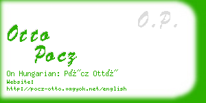 otto pocz business card